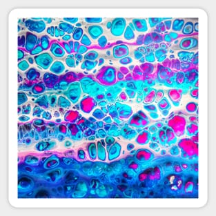 Grunge blue and pink bubbles Inkscape Sticker